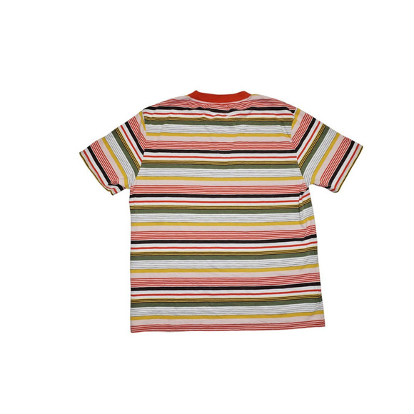 GUESS Originals Multicolor Stripe Tee Shirt Size L Retro Logo T-Shirt Y2K - Picture 3 of 3